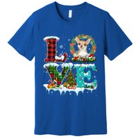 Love Xmas Chihuahua Christmas Lights Santa Reindeer Dog Gift Premium T-Shirt