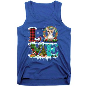 Love Xmas Chihuahua Christmas Lights Santa Reindeer Dog Gift Tank Top