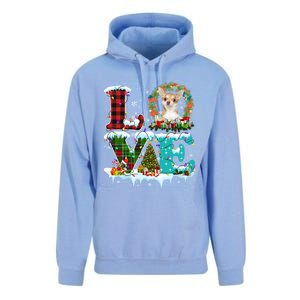 Love Xmas Chihuahua Christmas Lights Santa Reindeer Dog Gift Unisex Surf Hoodie