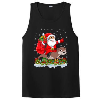 Lighting Xmas Funny Santa Claus Riding Otter Christmas Funny Gift PosiCharge Competitor Tank