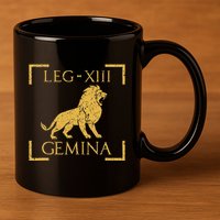 Legio Xiii Gemina Lion Emblem Roman 11oz C Handle Ceramic Mug