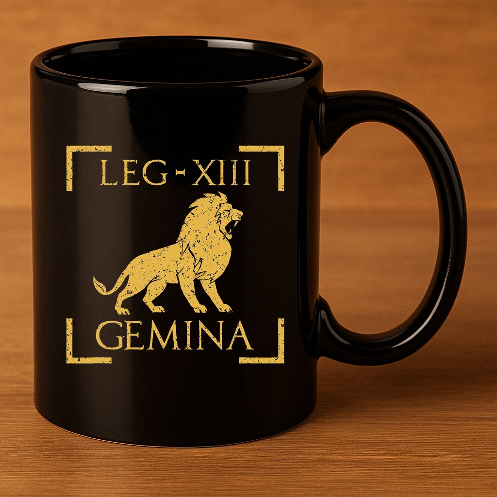 Legio Xiii Gemina Lion Emblem Roman 11oz C Handle Ceramic Mug