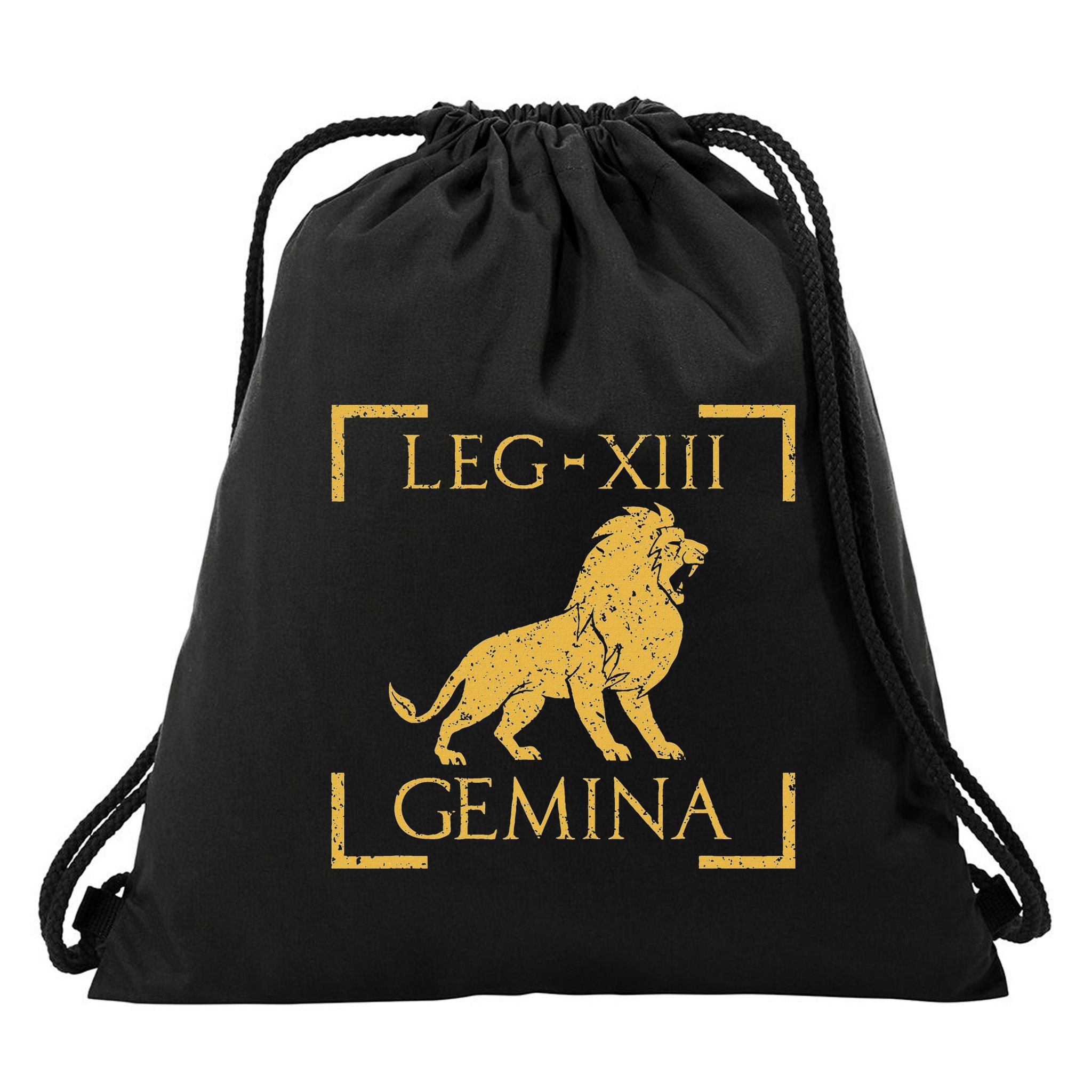 Legio Xiii Gemina Lion Emblem Roman Drawstring Bag