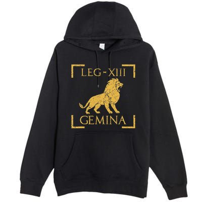 Legio Xiii Gemina Lion Emblem Roman Premium Pullover Hoodie