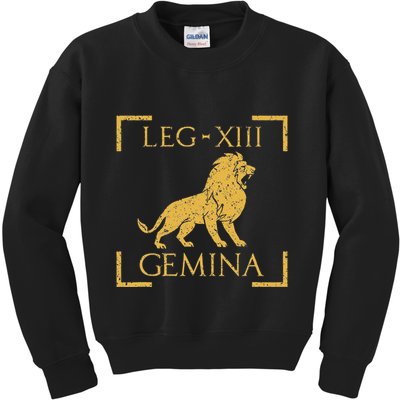Legio Xiii Gemina Lion Emblem Roman Kids Sweatshirt
