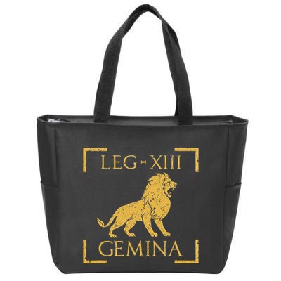 Legio Xiii Gemina Lion Emblem Roman Zip Tote Bag