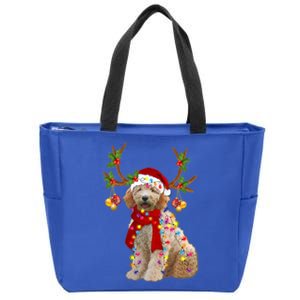 Light Xmas Gift Zip Tote Bag