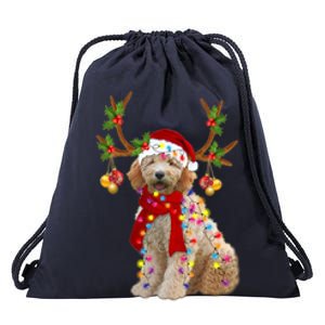 Light Xmas Gift Drawstring Bag