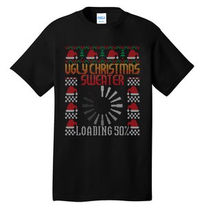 Loading Xmas Gaming Nerd Gamer Game Ugly Christmas Tall T-Shirt