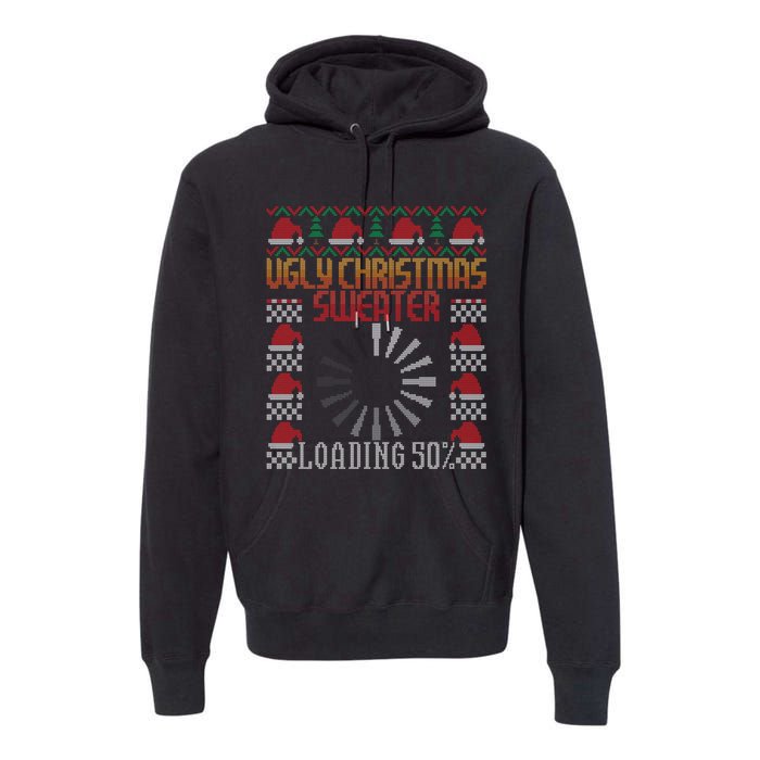 Loading Xmas Gaming Nerd Gamer Game Ugly Christmas Premium Hoodie