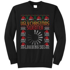 Loading Xmas Gaming Nerd Gamer Game Ugly Christmas Tall Sweatshirt