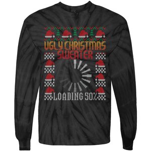 Loading Xmas Gaming Nerd Gamer Game Ugly Christmas Tie-Dye Long Sleeve Shirt