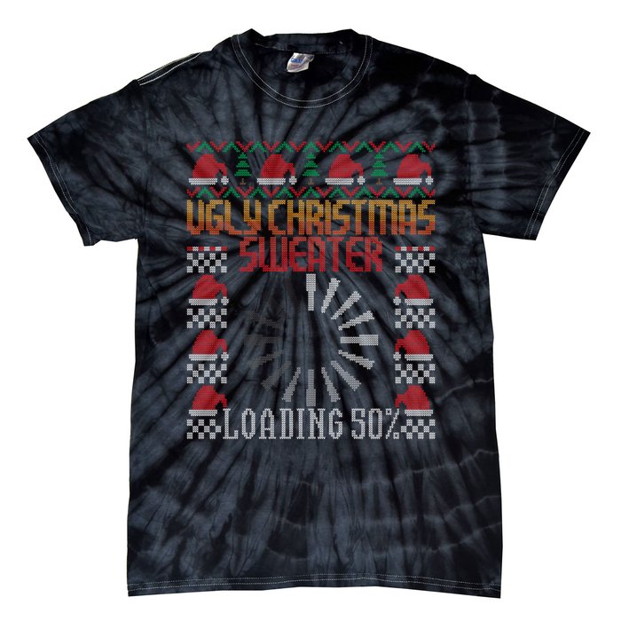 Loading Xmas Gaming Nerd Gamer Game Ugly Christmas Tie-Dye T-Shirt