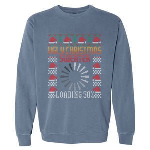 Loading Xmas Gaming Nerd Gamer Game Ugly Christmas Garment-Dyed Sweatshirt