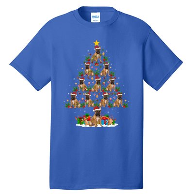 Lighting Xmas Holiday Santa Bulldog Christmas Tree Gift Tall T-Shirt