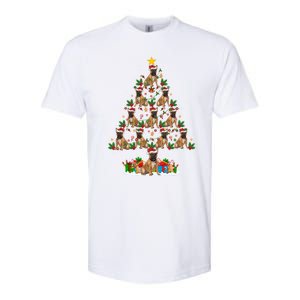 Lighting Xmas Holiday Santa Bulldog Christmas Tree Gift Softstyle CVC T-Shirt