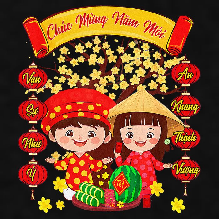 Li Xi Me Please Xuan At Ty Happy Tet Chuc Mung Nam Moi 2025 Ladies PosiCharge Tri-Blend Wicking Tank
