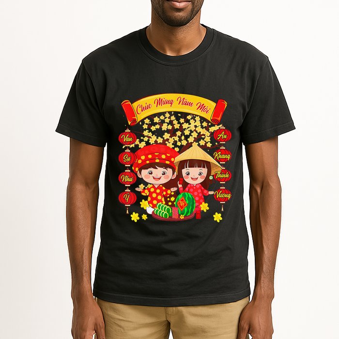 Li Xi Me Please Xuan At Ty Happy Tet Chuc Mung Nam Moi 2025 Tall T-Shirt