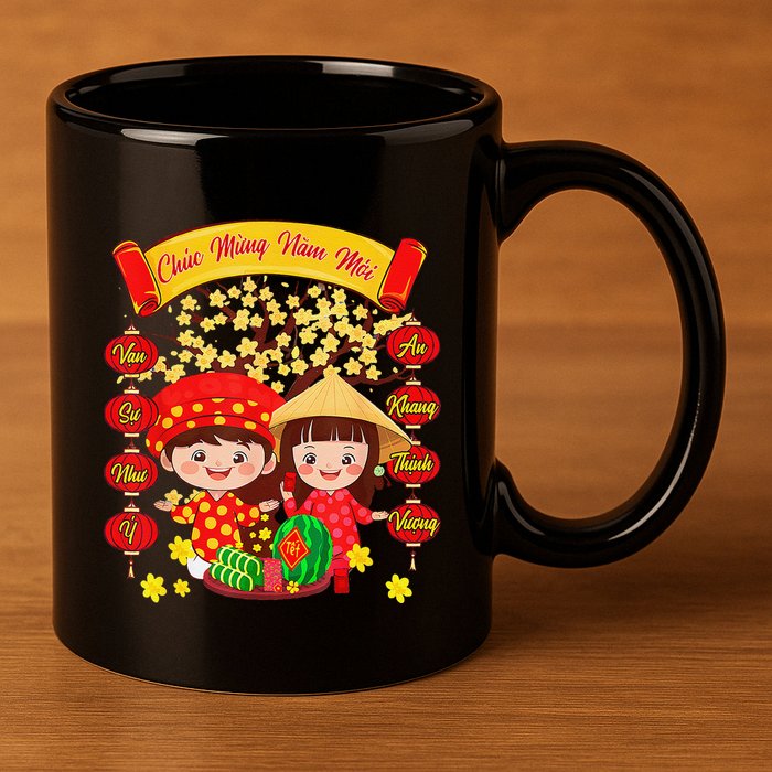 Li Xi Me Please Xuan At Ty Happy Tet Chuc Mung Nam Moi 2025 11oz C Handle Ceramic Mug