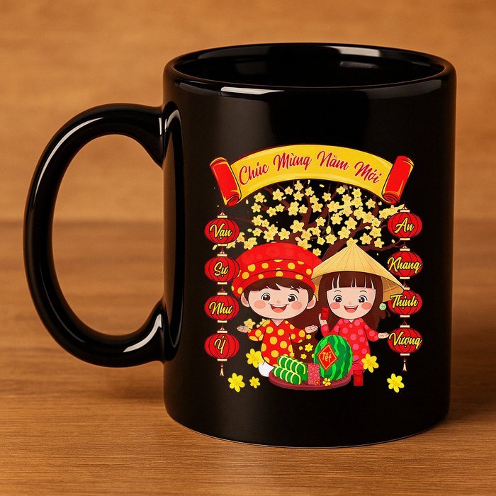 Li Xi Me Please Xuan At Ty Happy Tet Chuc Mung Nam Moi 2025 11oz C Handle Ceramic Mug