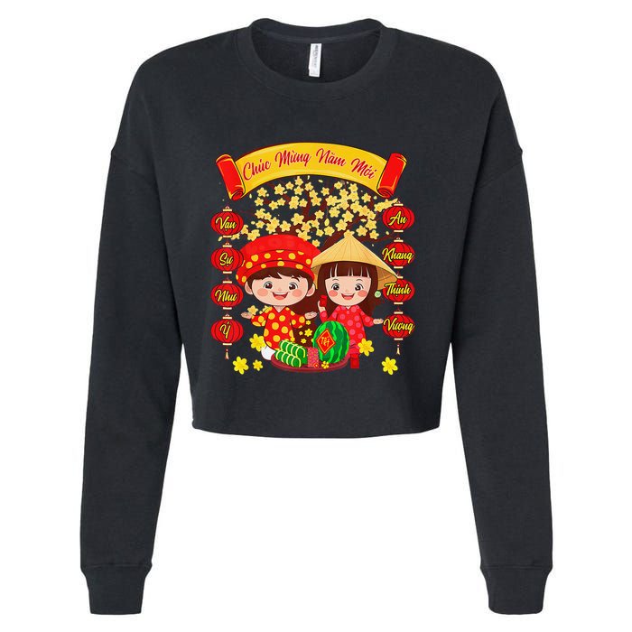 Li Xi Me Please Xuan At Ty Happy Tet Chuc Mung Nam Moi 2025 Cropped Pullover Crew