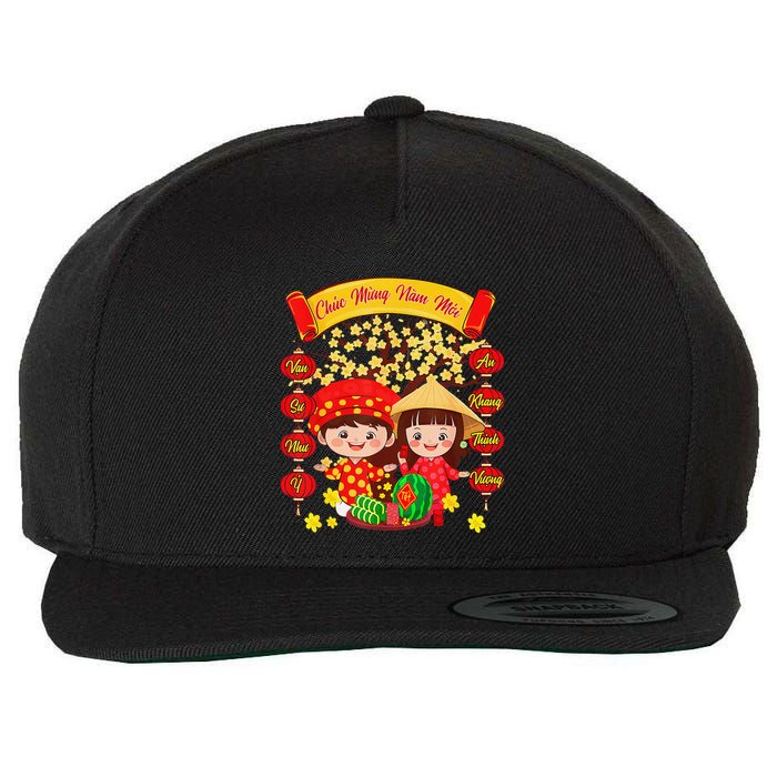 Li Xi Me Please Xuan At Ty Happy Tet Chuc Mung Nam Moi 2025 Wool Snapback Cap