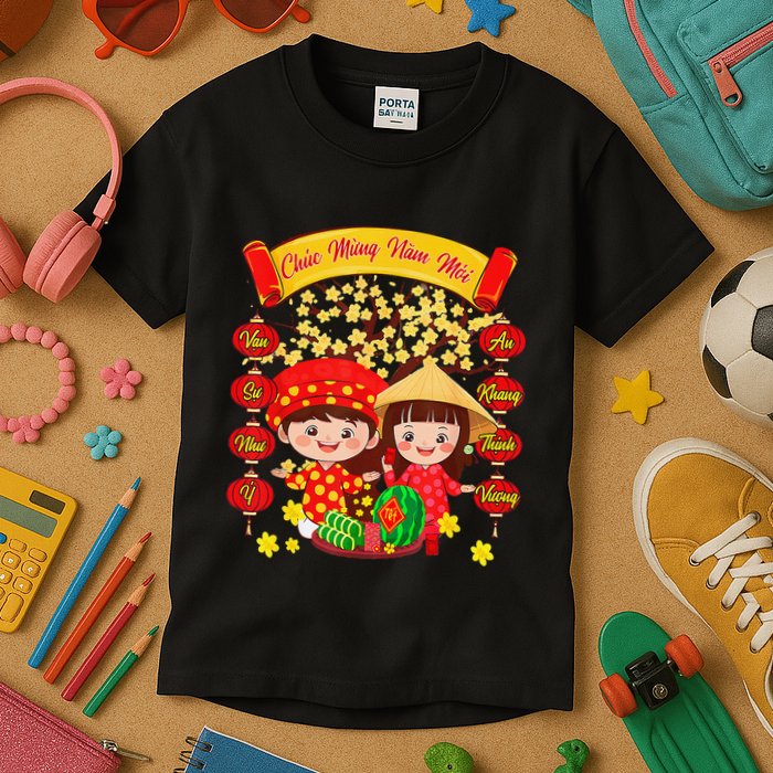 Li Xi Me Please Xuan At Ty Happy Tet Chuc Mung Nam Moi 2025 Kids T-Shirt