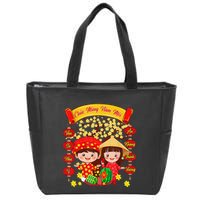 Li Xi Me Please Xuan At Ty Happy Tet Chuc Mung Nam Moi 2025 Zip Tote Bag