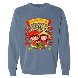 Li Xi Me Please Xuan At Ty Happy Tet Chuc Mung Nam Moi 2025 Garment-Dyed Sweatshirt