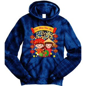 Li Xi Me Please Xuan At Ty Happy Tet Chuc Mung Nam Moi 2025 Tie Dye Hoodie