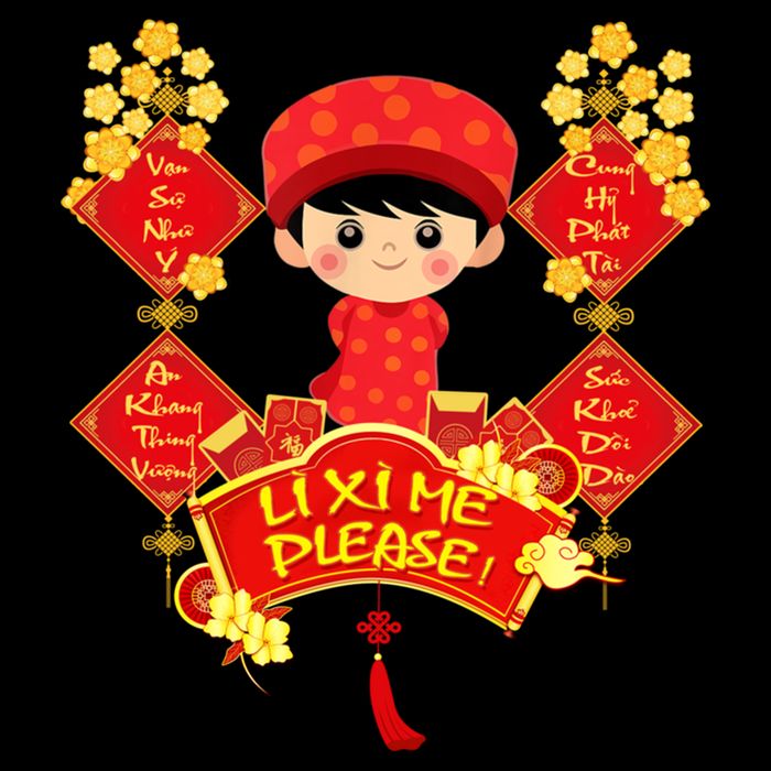 Li Xi Me Please Vietnamese Red Cute Ao Dai Flowers Great Gift Cooling Performance Crew T-Shirt