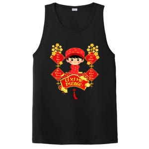 Li Xi Me Please Vietnamese Red Cute Ao Dai Flowers Great Gift PosiCharge Competitor Tank