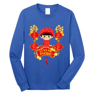 Li Xi Me Please Vietnamese Red Cute Ao Dai Flowers Great Gift Long Sleeve Shirt