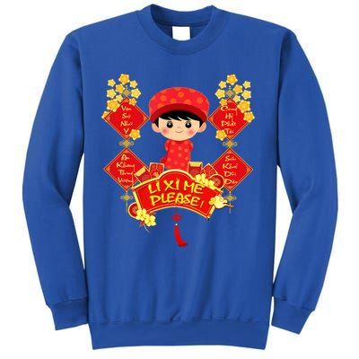 Li Xi Me Please Vietnamese Red Cute Ao Dai Flowers Great Gift Sweatshirt
