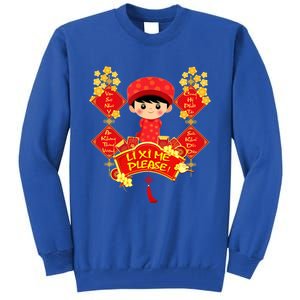 Li Xi Me Please Vietnamese Red Cute Ao Dai Flowers Great Gift Tall Sweatshirt