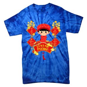 Li Xi Me Please Vietnamese Red Cute Ao Dai Flowers Great Gift Tie-Dye T-Shirt