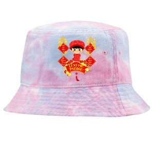 Li Xi Me Please Vietnamese Red Cute Ao Dai Flowers Great Gift Tie-Dyed Bucket Hat