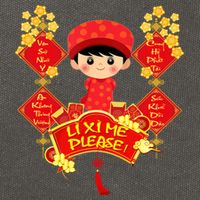 Li Xi Me Please Vietnamese Red Cute Ao Dai Flowers Great Gift Cotton Canvas Backpack