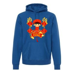 Li Xi Me Please Vietnamese Red Cute Ao Dai Boy Flowers Gift Premium Hoodie