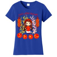 Li Xi Me Please Vietnamese Red Cute Ao Dai Girl Flowers Cool Gift Women's T-Shirt