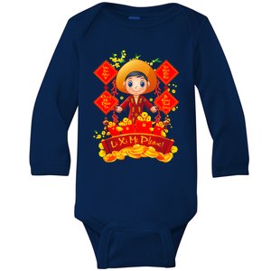 Li Xi Me Please Vietnamese Red Cute Ao Dai Girl Flowers Gift Baby Long Sleeve Bodysuit