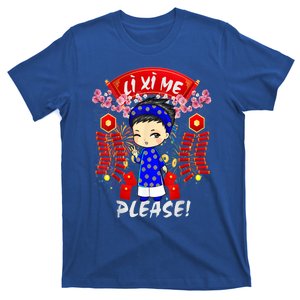 Li Xi Me Please Vietnamese Tet Cute Ao Dai Boy Flowers Cute Gift T-Shirt