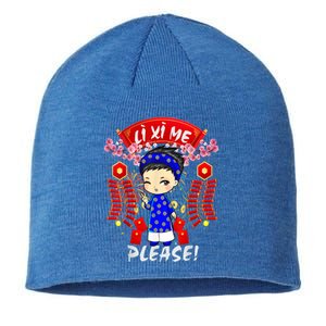 Li Xi Me Please Vietnamese Tet Cute Ao Dai Boy Flowers Cute Gift Sustainable Beanie