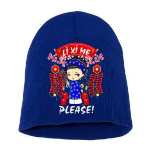 Li Xi Me Please Vietnamese Tet Cute Ao Dai Boy Flowers Cute Gift Short Acrylic Beanie