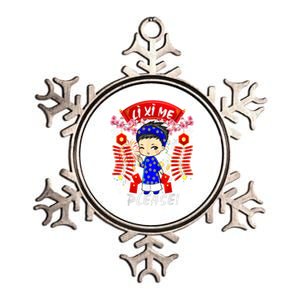 Li Xi Me Please Vietnamese Tet Cute Ao Dai Boy Flowers Cute Gift Metallic Star Ornament