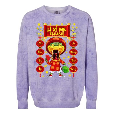 Li Xi Me Please Xuan At Ty Happy Tet Chuc Mung Nam Moi 2025 Colorblast Crewneck Sweatshirt