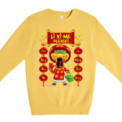 Li Xi Me Please Xuan At Ty Happy Tet Chuc Mung Nam Moi 2025 Premium Crewneck Sweatshirt