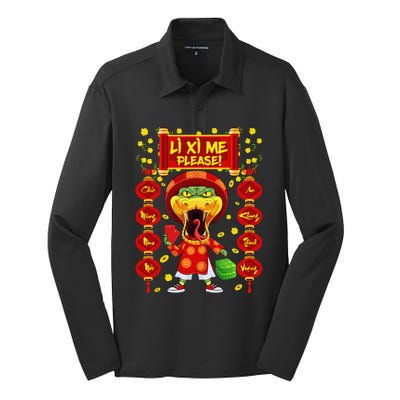 Li Xi Me Please Xuan At Ty Happy Tet Chuc Mung Nam Moi 2025 Silk Touch Performance Long Sleeve Polo