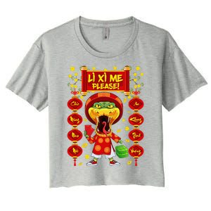 Li Xi Me Please Xuan At Ty Happy Tet Chuc Mung Nam Moi 2025 Women's Crop Top Tee