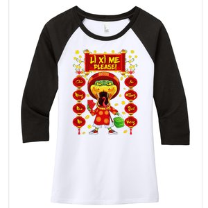 Li Xi Me Please Xuan At Ty Happy Tet Chuc Mung Nam Moi 2025 Women's Tri-Blend 3/4-Sleeve Raglan Shirt